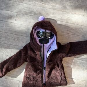 A1 Girls Luxury Lavender & Brown Jacket Removable Liner Size 8